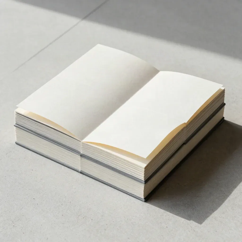 Overhead mental health trend pack flatlay with slim volumes and a wide foldout on pale concrete.